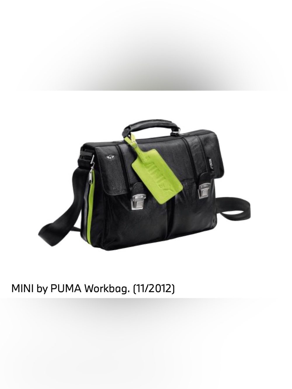 Puma Black Leather Belt with Silver-Tone Buckle